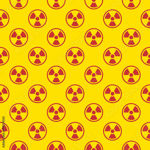 Seamless pattern with radiation icons
