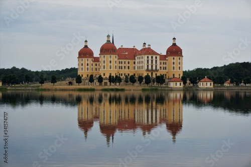 Beautiful Moritzburg castle in the federal state of Saxony