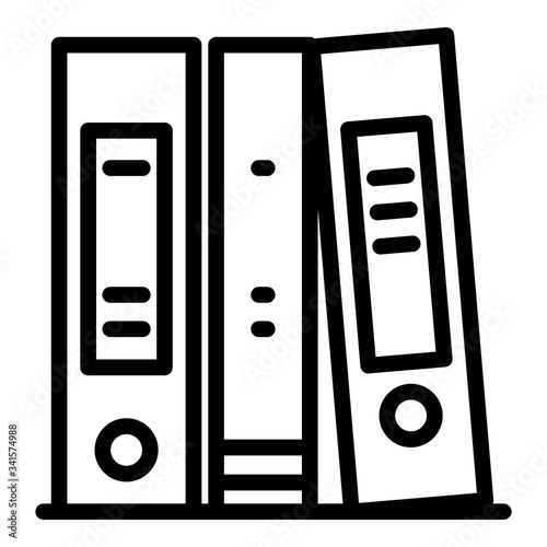 Headunter folders icon. Outline headunter folders vector icon for web design isolated on white background