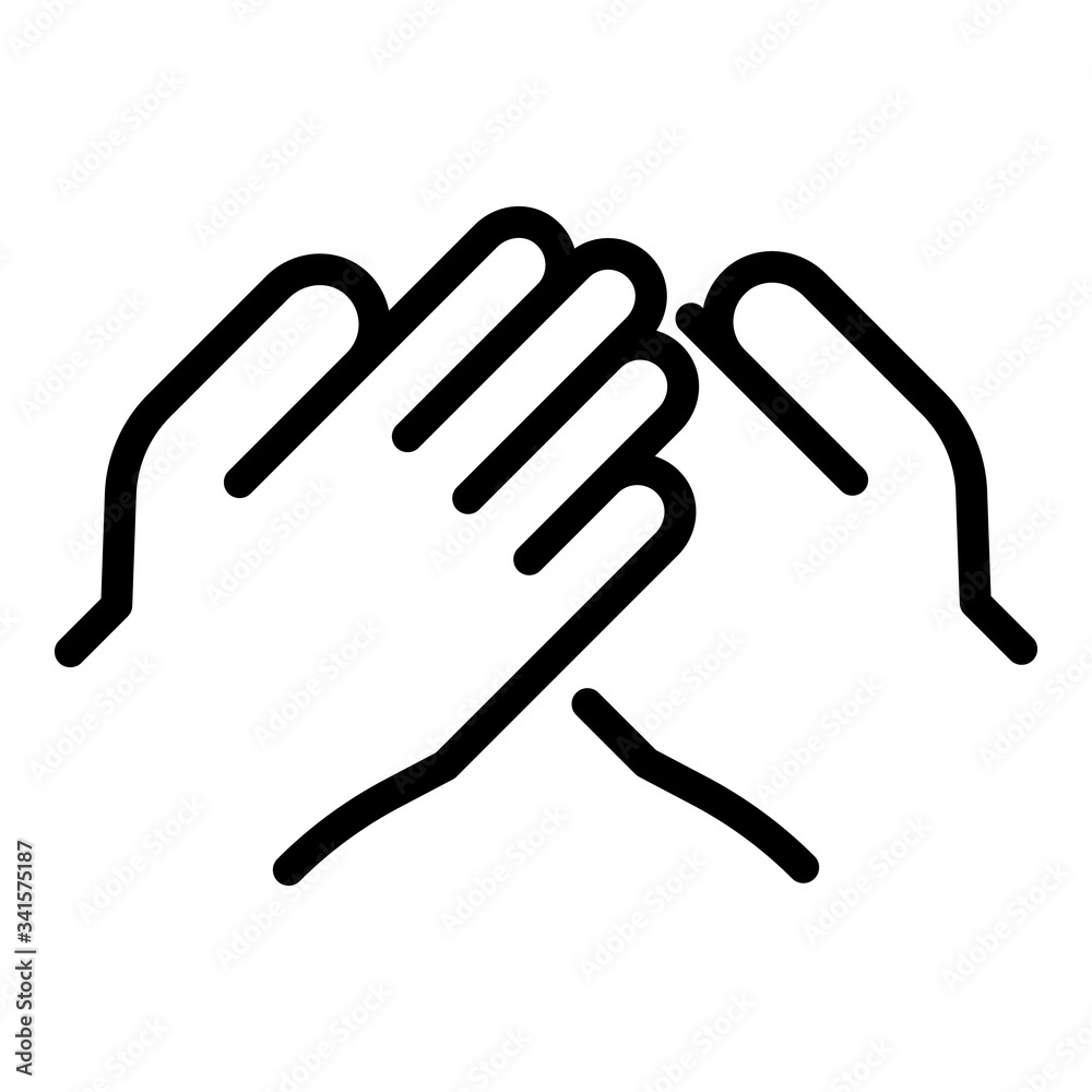Headhunter handshake icon. Outline headhunter handshake vector icon for web design isolated on white background Headhunter handshake icon. Outline headhunter handshake vector icon for web design isolated on white background