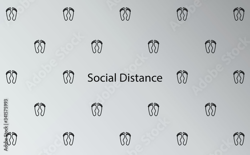 Keep distance sign. Coronovirus epidemic protective equipment. Preventive measures. Steps to protect yourself. Keep the 1 meter distance. Vector illustration.
