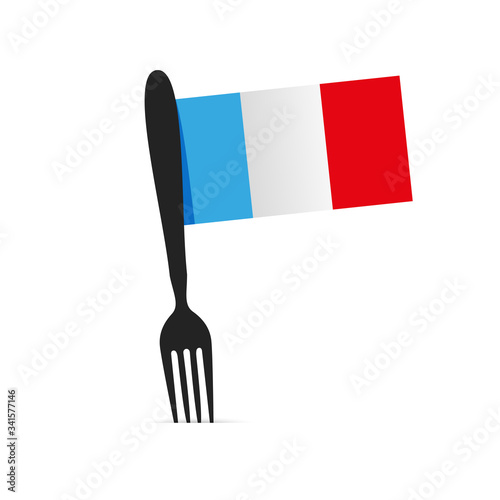 fourchette et drapeau français