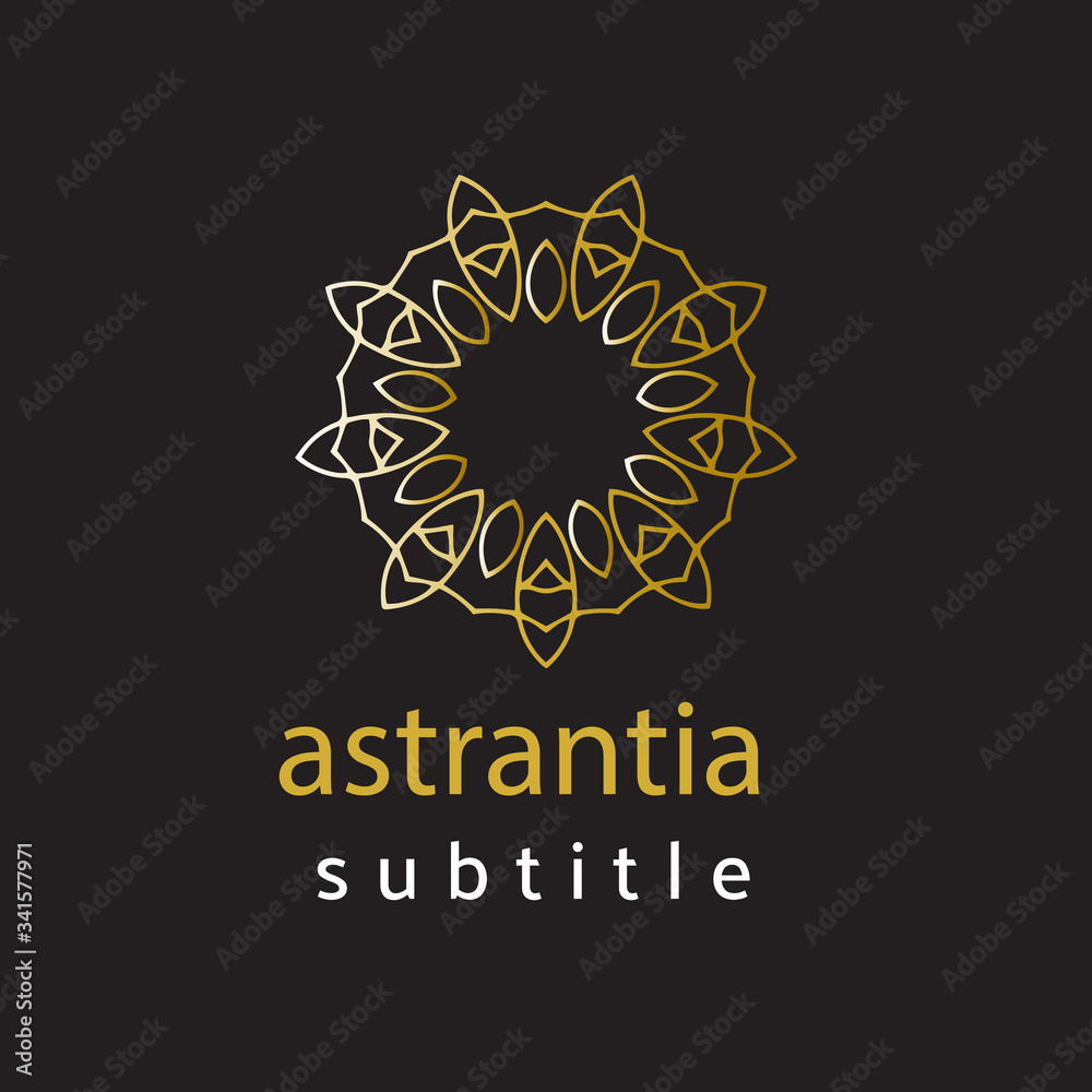 Fototapeta premium ornament logo gold and silver