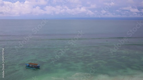Phuket beach sea, View of beach sea on sun light in the summer. At Karon Beach, Phuket, Thailand.