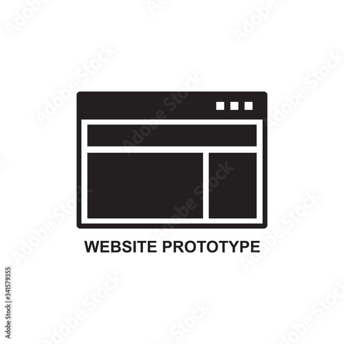 WEBSITE PROTOTYPE ICON , LINK DEVELOPMENT ICON
