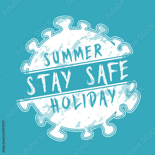 summer stay safe holidays- vecteur illustration concept
