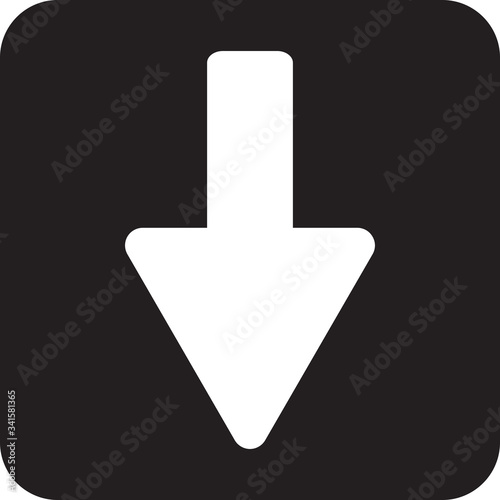 arrow down arrow Image icon flat down style arrow