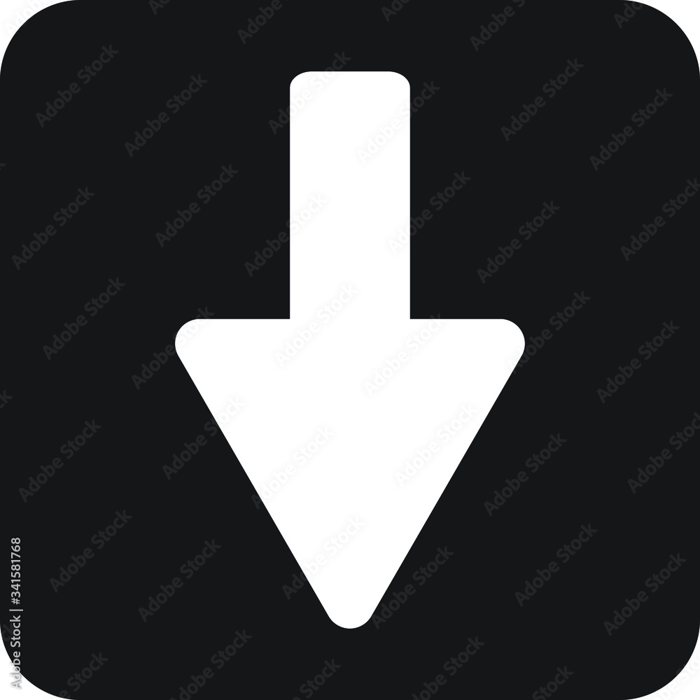 arrow down arrow Image icon flat down style arrow