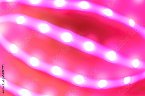 Futuristic blurred neon drop in red and pink color with place for text, easy cut to banner