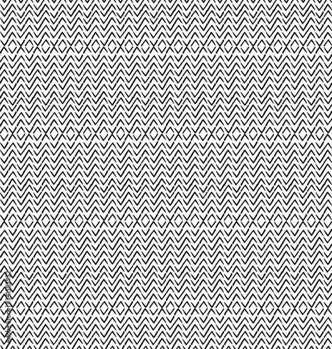 Doodle tick rhombus seamless Pattern. Black horizontal ticks on white background. Vector illustraion for clothes, fabric, textile, cover, notebook
