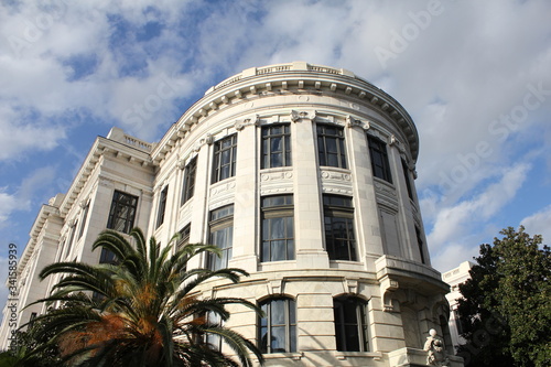Outside the Supreme Court of Louisiana on Royal Street, in the iconic French Quarter. Features statue of Judge Edward Douglas White at the front of entrance.