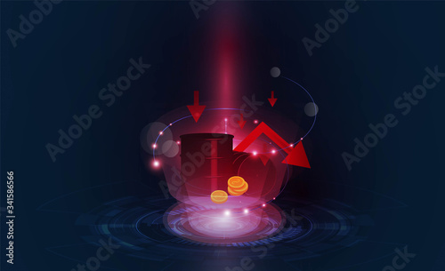 World oil prices go down of stock market investment trading for Application