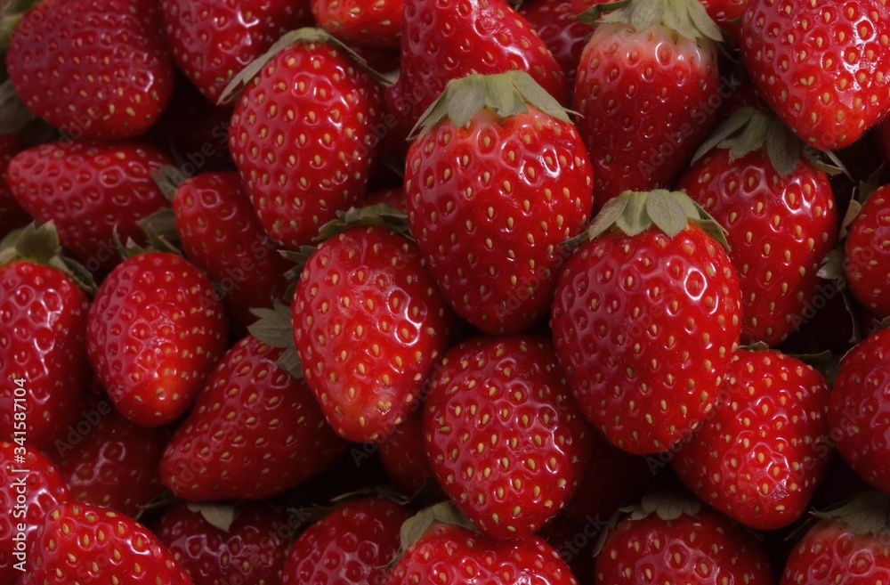 strawberries on a market strawberries on a market