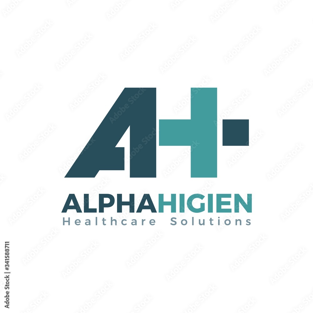 Obraz premium Letter AH Logo for Health Care Business