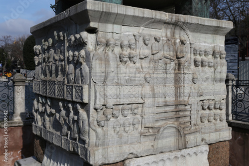 Photography Base of the Obelisk of Theodosius in Istanbul, Turkey