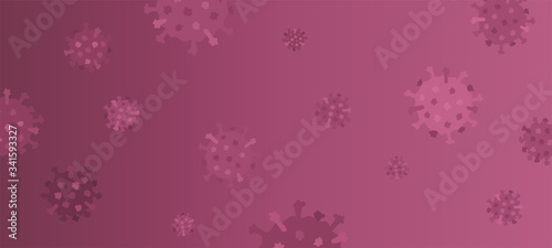 Coronavirus pandemic background with virus cells