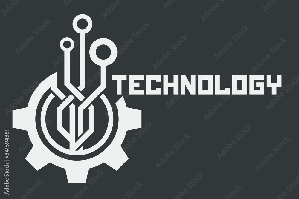 Futuristic technology element. Technological symbol. Tech logo.