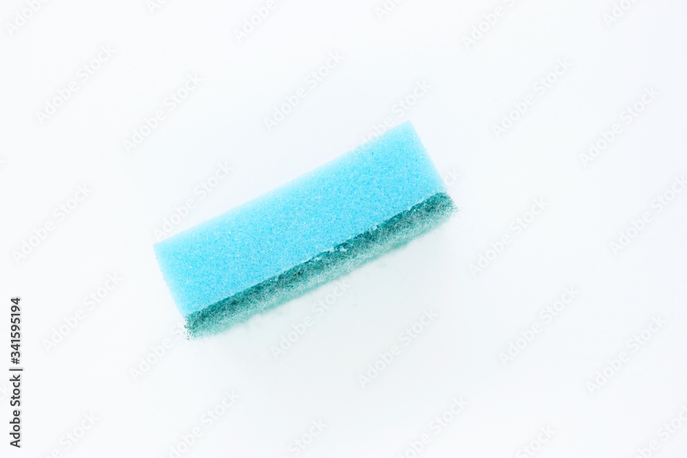 Sponges for washing dishes located on a white background Sponges for washing dishes located on a white background