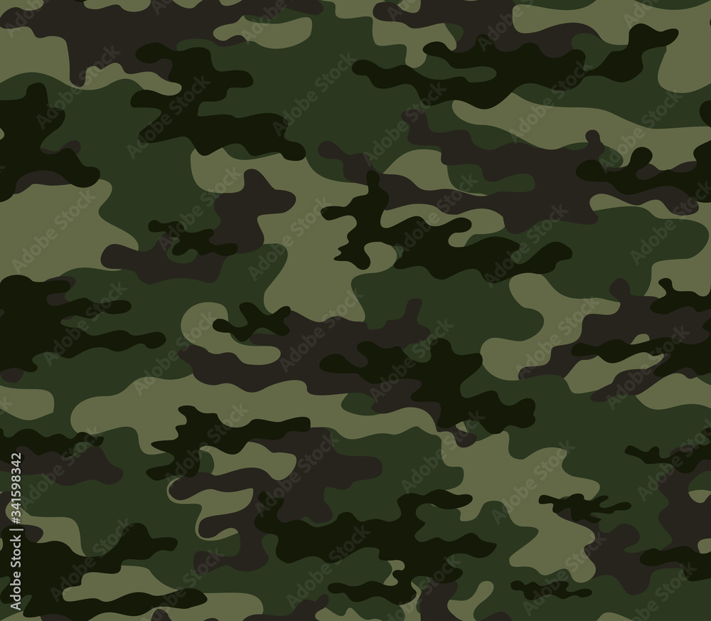 Green military camouflage pattern forest background. Vector
Green military camouflage pattern forest background. Vector