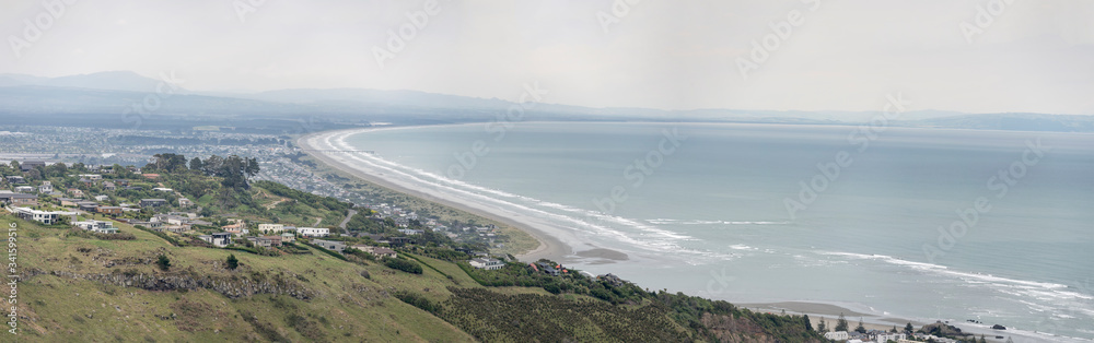 aerial of Southshore beach from south, Christchurch, New Zealand