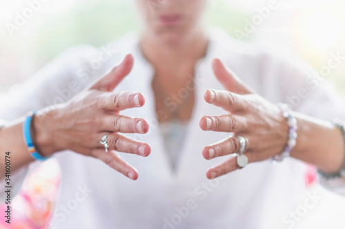 Fototapeta Naklejka Na Ścianę i Meble -  Focus Meditation Hand Gesture