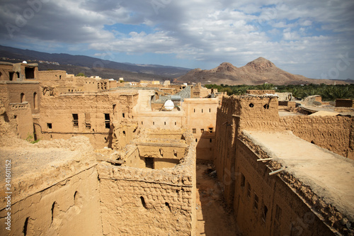 Rooftops and mud houses in the old village of Al Hamra,Oman 