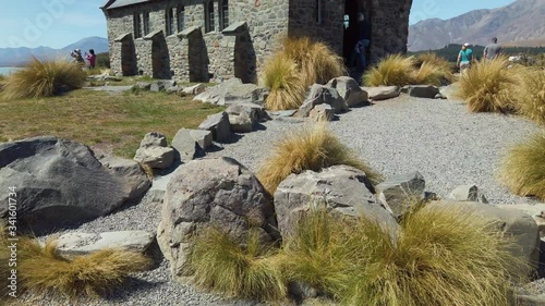 Historic Church of the Good Shepherd on Sunny Afternoon in New Zealand Slow Motion photo