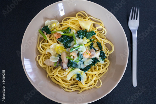 我が家の和風スパゲッティ