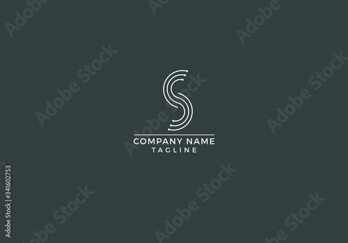 S Letter Logo Graphic Design Icon  Creative  Minimalist  Modern  Unique  Abstract Editable in Vector Format in White Color