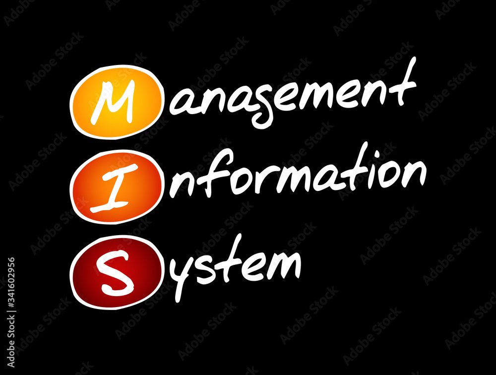 MIS - Management Information System acronym, business concept background MIS - Management Information System acronym, business concept background