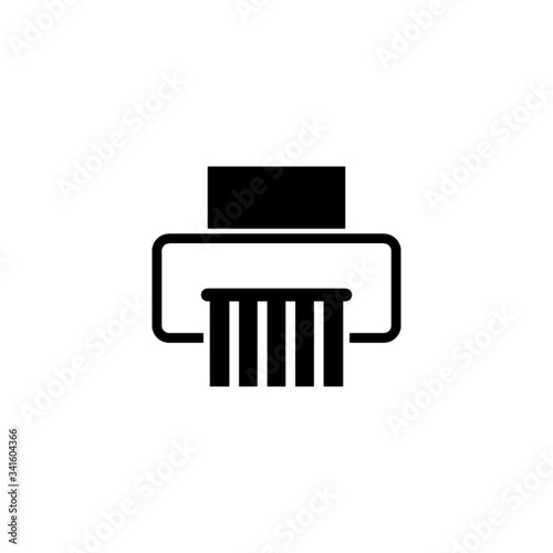 Paper shredder icon isolated on white background