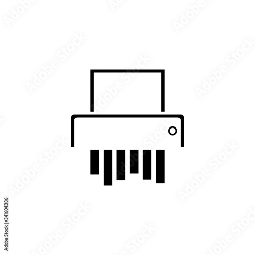Paper shredder icon isolated on white background