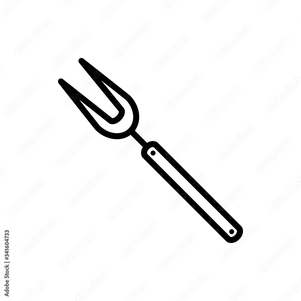 barbecue fork icon vector template