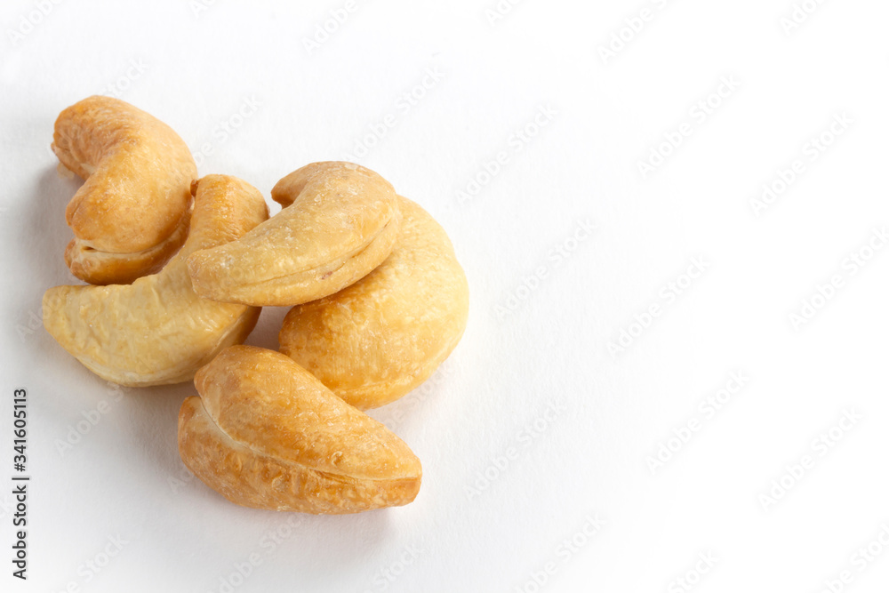 cashews nuts on a white background cashews nuts on a white background
