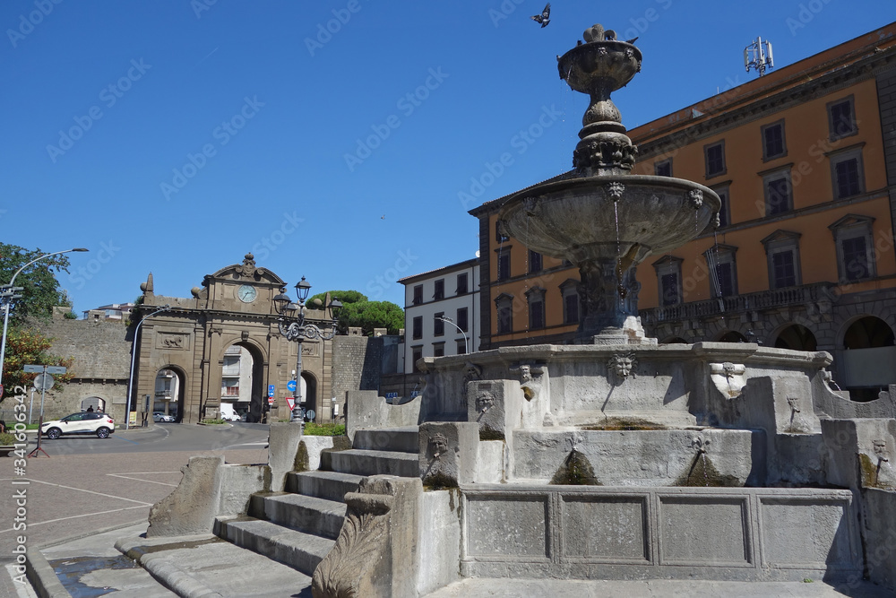 Rocca square in Viterbo, Italy