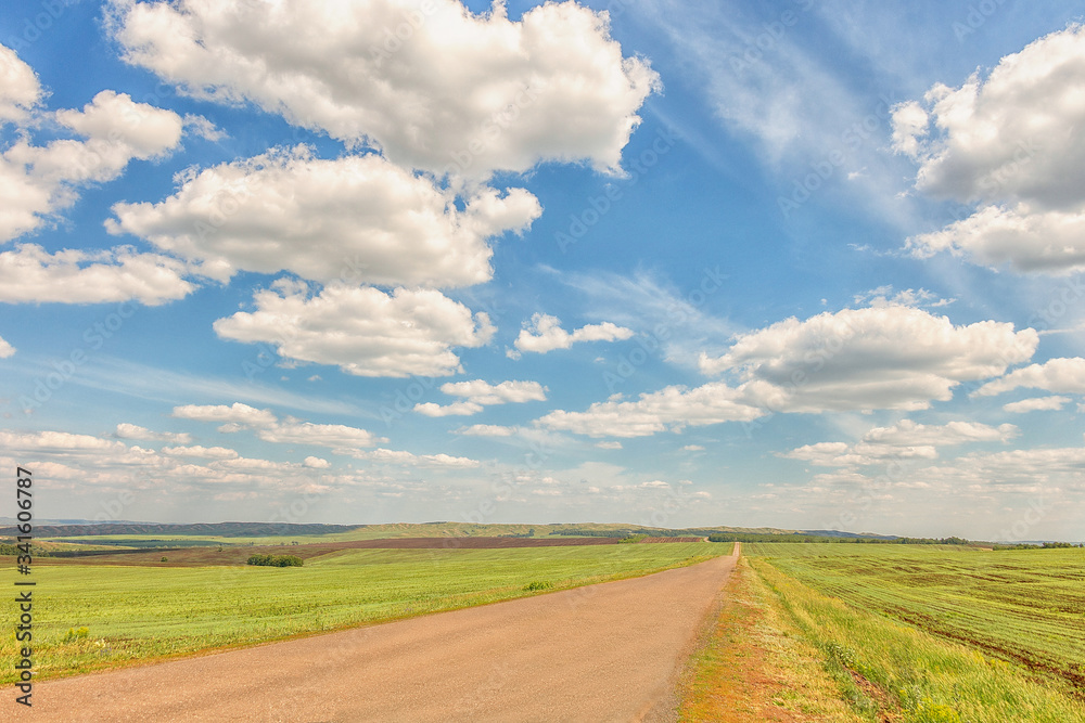 Russian steppe. Orenburg region, Russia. Russian steppe. Orenburg region, Russia.