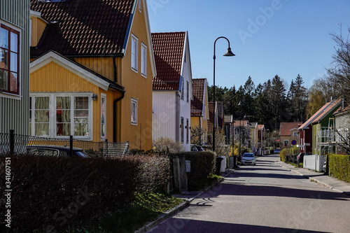 Stockholm, Sweden  The Kantarellevagen street in the Gamla Enskede suburb. photo