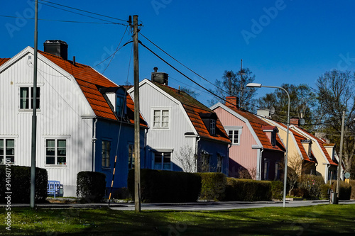 Photography Stockholm, Sweden Residential houses in the Arsta suburb.