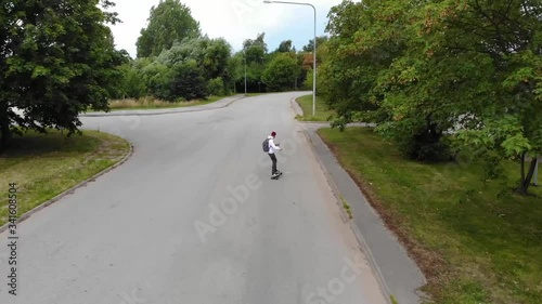 Wallpaper Mural Electric skateboard ride zigzag summer time Sweden Torontodigital.ca