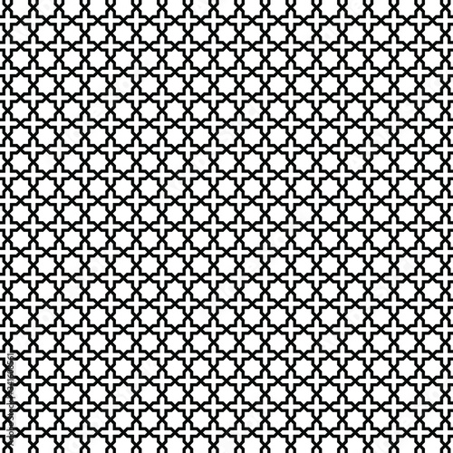 Oriental semaless patern vector. Black and white background with Arabic ornaments. Patterns, backgrounds and wallpapers for your design. Textile ornament. Vector illustration. EPS 10.