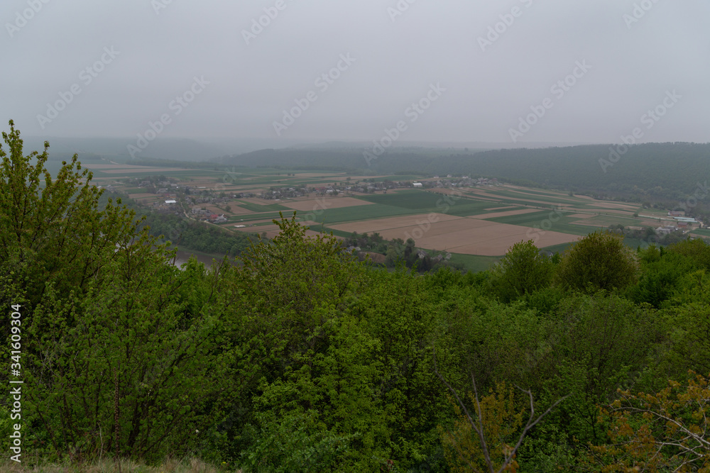 beautiful panorama top view of villages and fields beautiful panorama top view of villages and fields