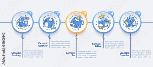 Cannabis forms vector infographic template © bsd studio