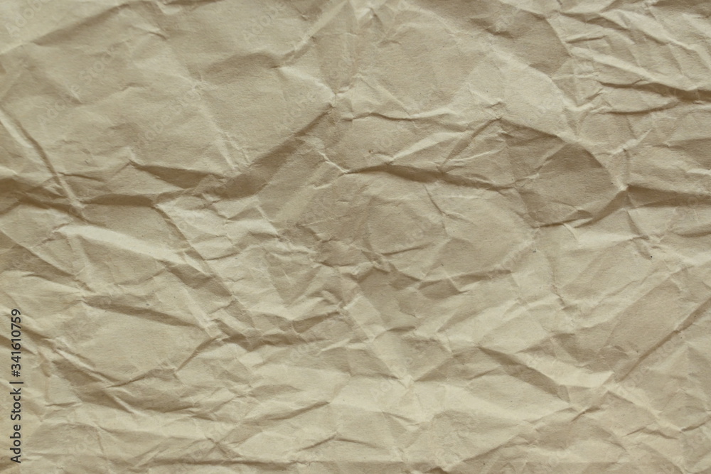 Obraz premium brown crumpled paper texture background