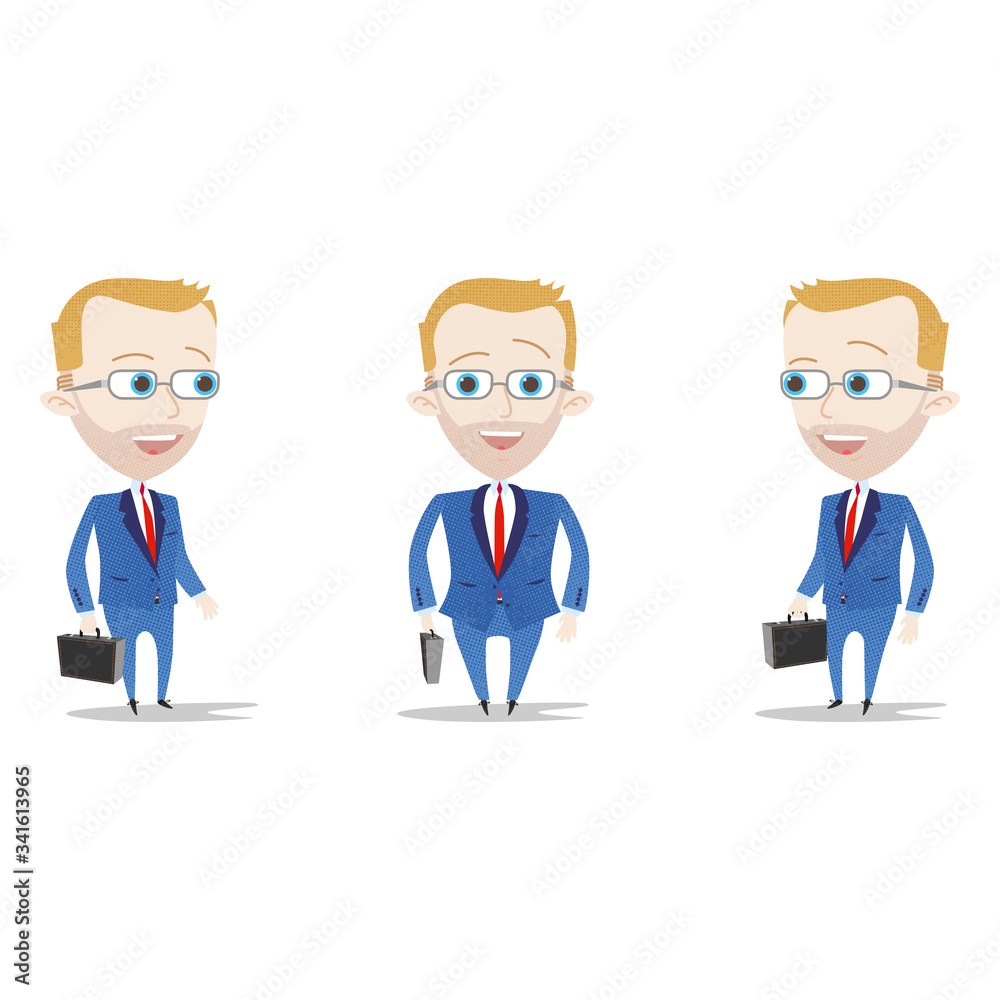 Smiling businessman with a briefcase Smiling businessman with a briefcase