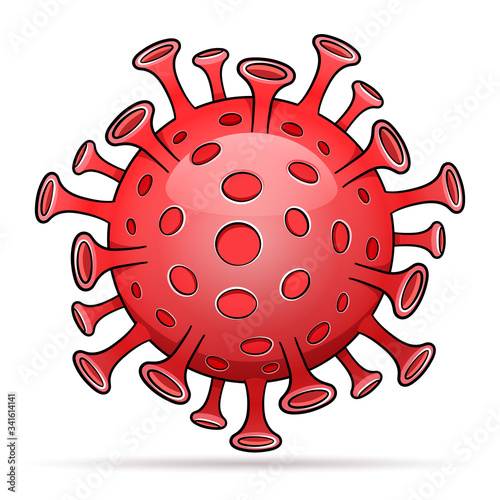 Vector virus drawing design isolated