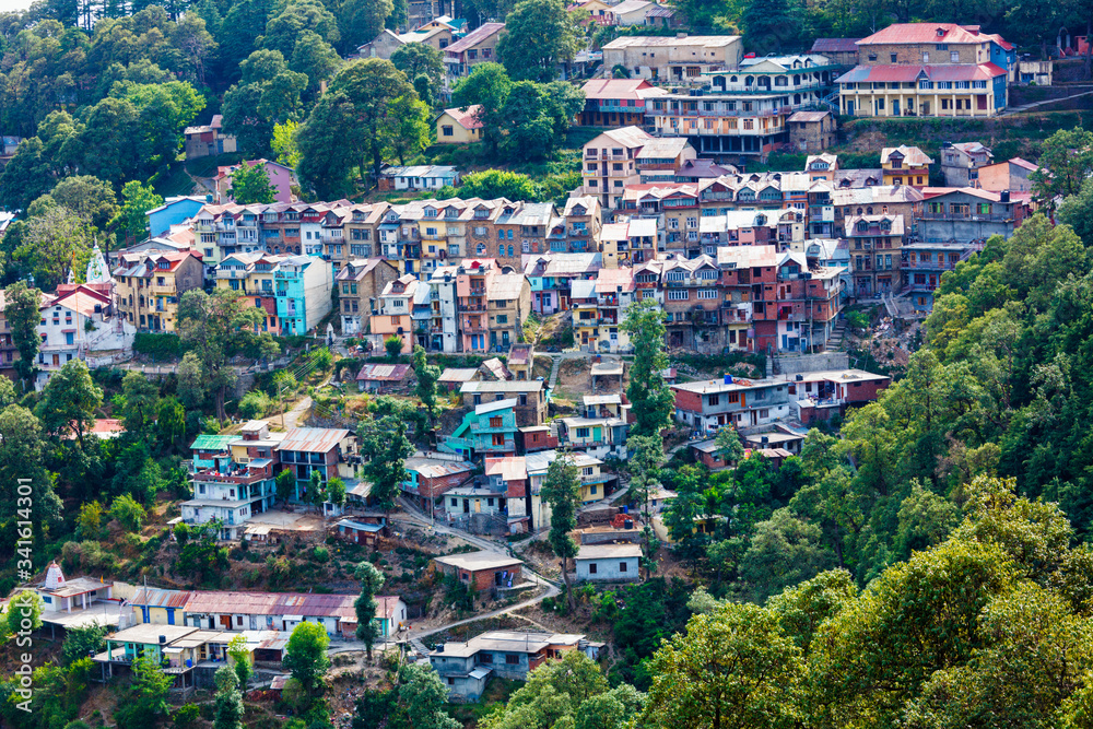 Fototapeta premium Hill station Dalhousie resort town. Chamba district of Himachal Pradesh, India.