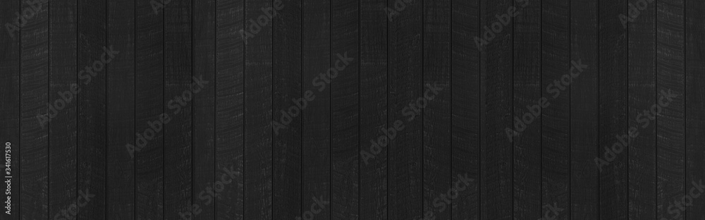 Panorama of Black wood fence texture and background seamless. Panorama of Black wood fence texture and background seamless.