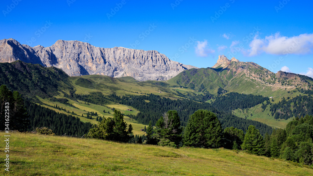 panorama dall'alpe di Siusi, Alto Adige	