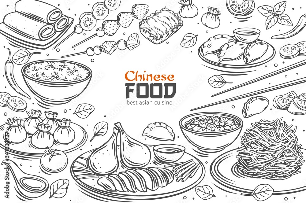 Chinese cuisine menu