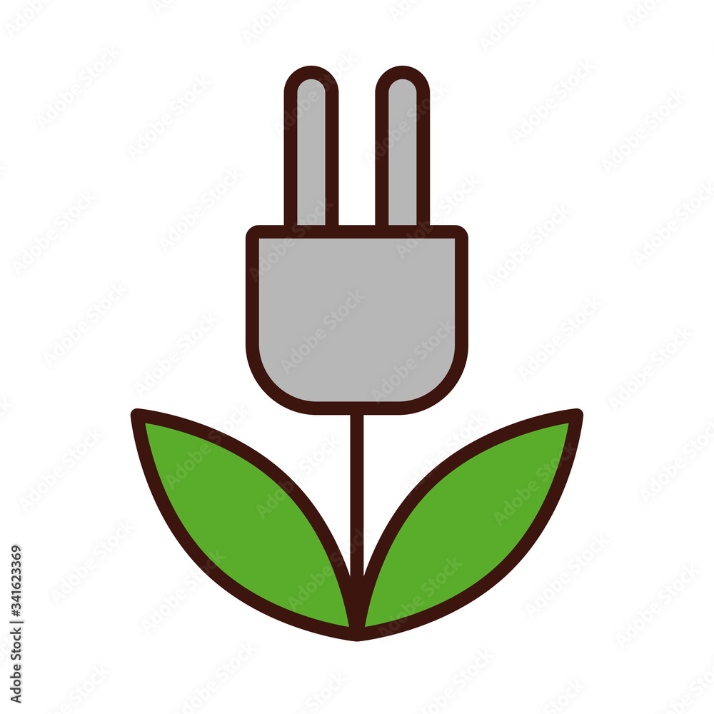 energy connector wire with leaf line and fill style energy connector wire with leaf line and fill style